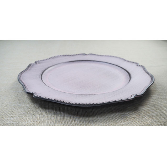Disposable Antique Pink Charger Plate