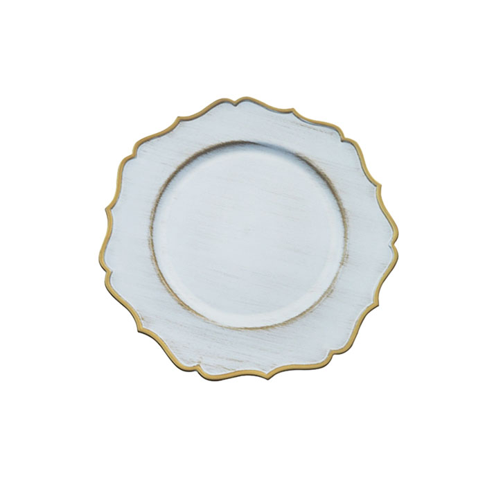 Elegant Decorative Gold Rimmed White Wedding Dinner Plates Wholesale